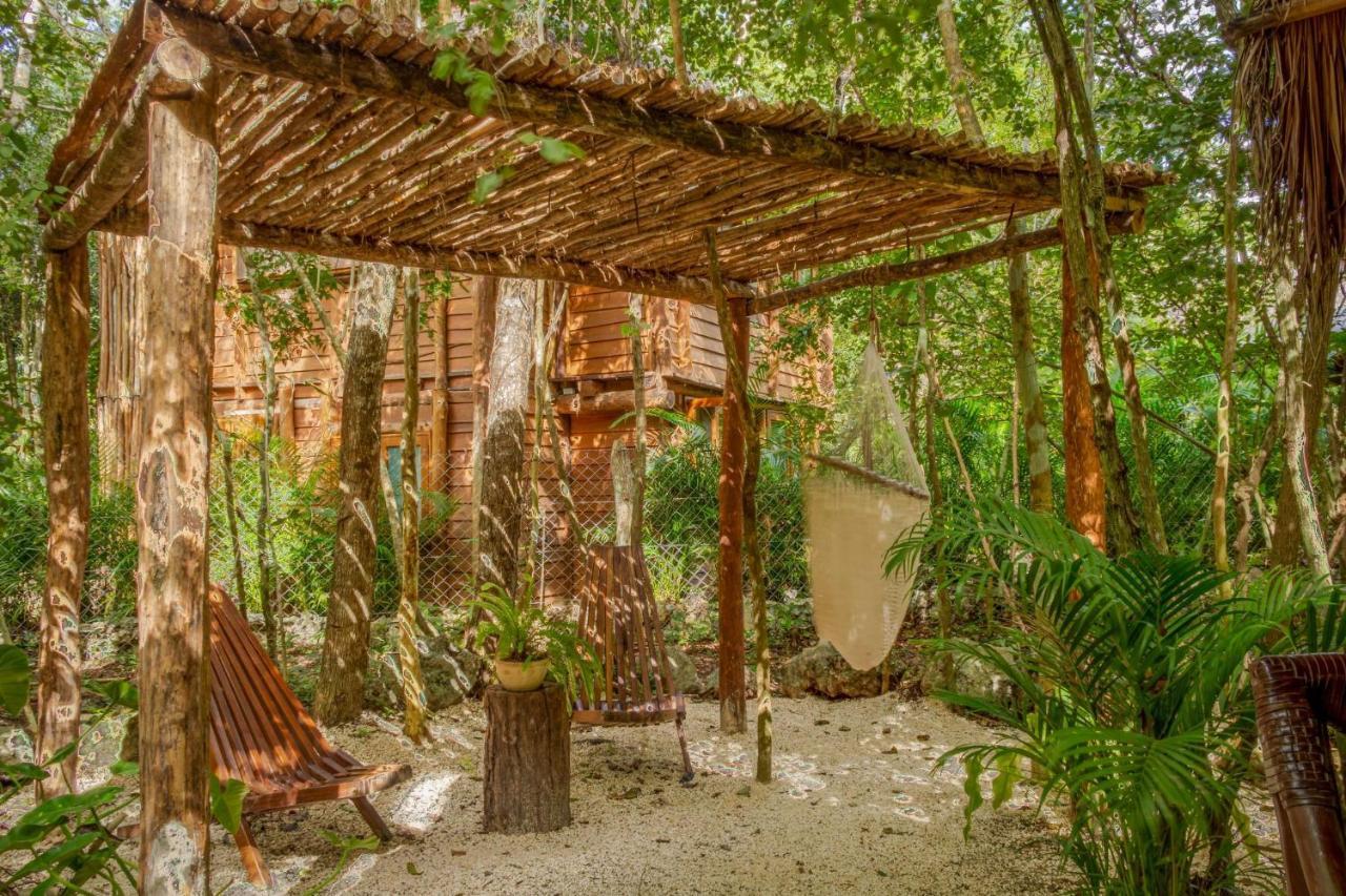 プエルト・モレロス Madre Tierra Eco Habitatゲストハウス エクステリア 写真