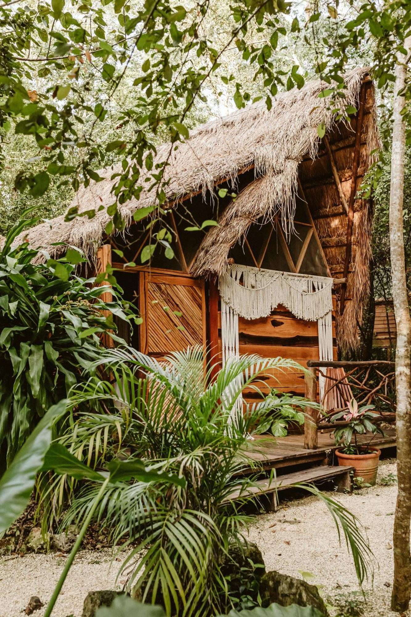 プエルト・モレロス Madre Tierra Eco Habitatゲストハウス エクステリア 写真